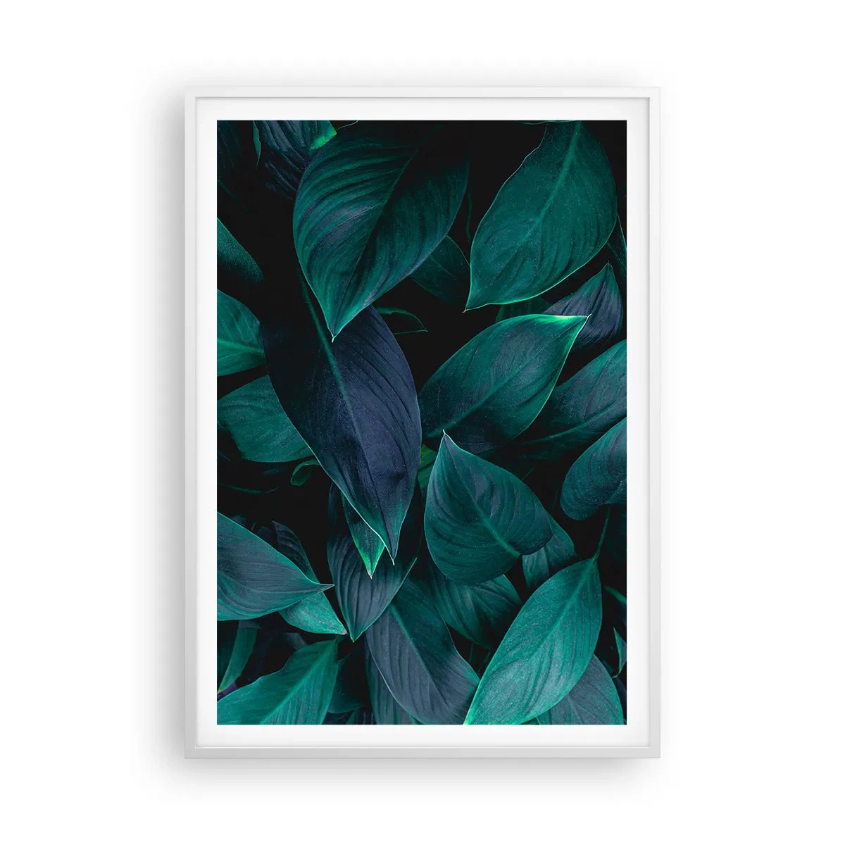 Plakát v bílém rámu - Zeleň sama o sobě - 70x100 cm