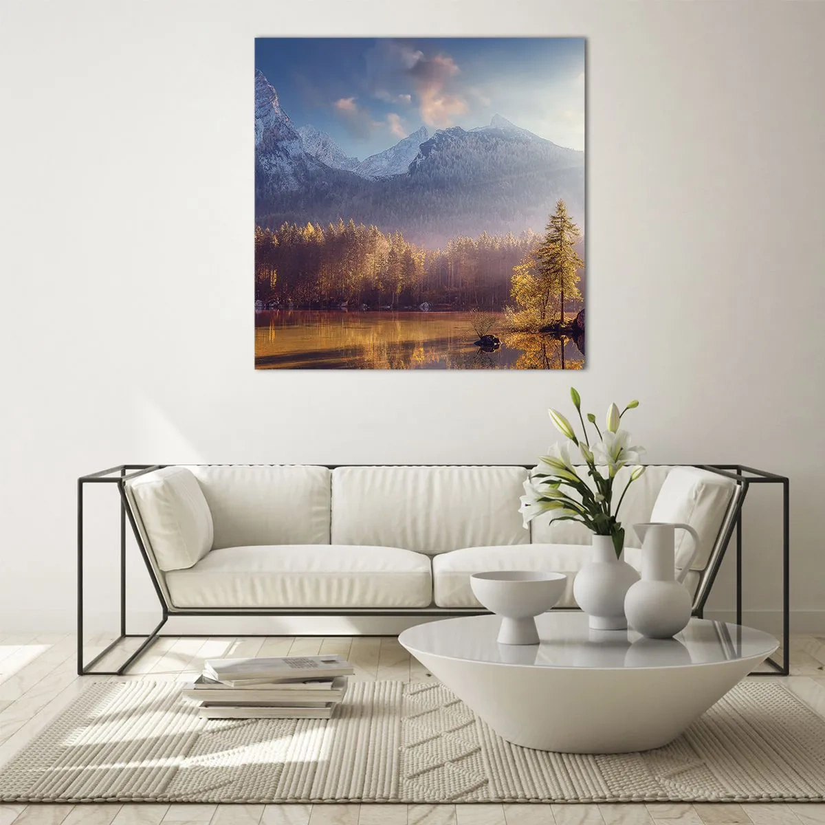 Obraz na skle - V horách a údolích - 60x60 cm