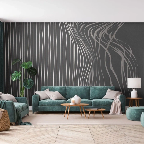 Fototapeta Samolepicí Deluxe Sticker - Rytmus a přízvuk - Abstrakce, Kus, Černý a bílý - 250x175 cm