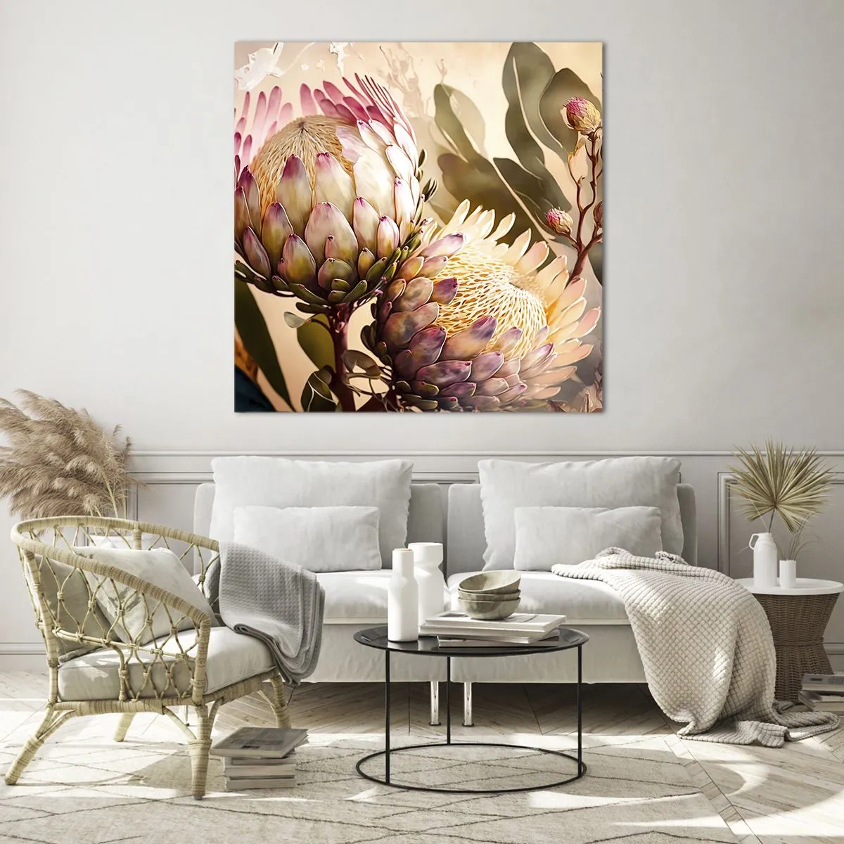 Obraz na skle - Něžně objaté - 50x50 cm