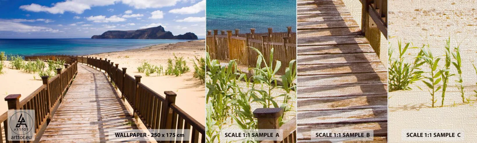 Vzor Fototapety Premium Canvas - Vezmi mě na šťastné ostrovy - Krajina, Pláž, Madeira - 100x30 cm