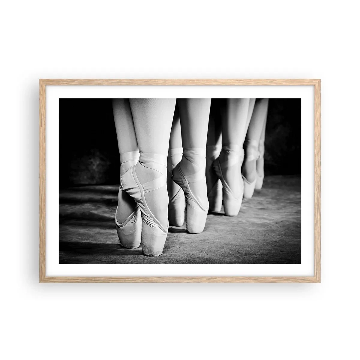 Plakát v rámu světlý dub - Společně, lehce - 70x50 cm