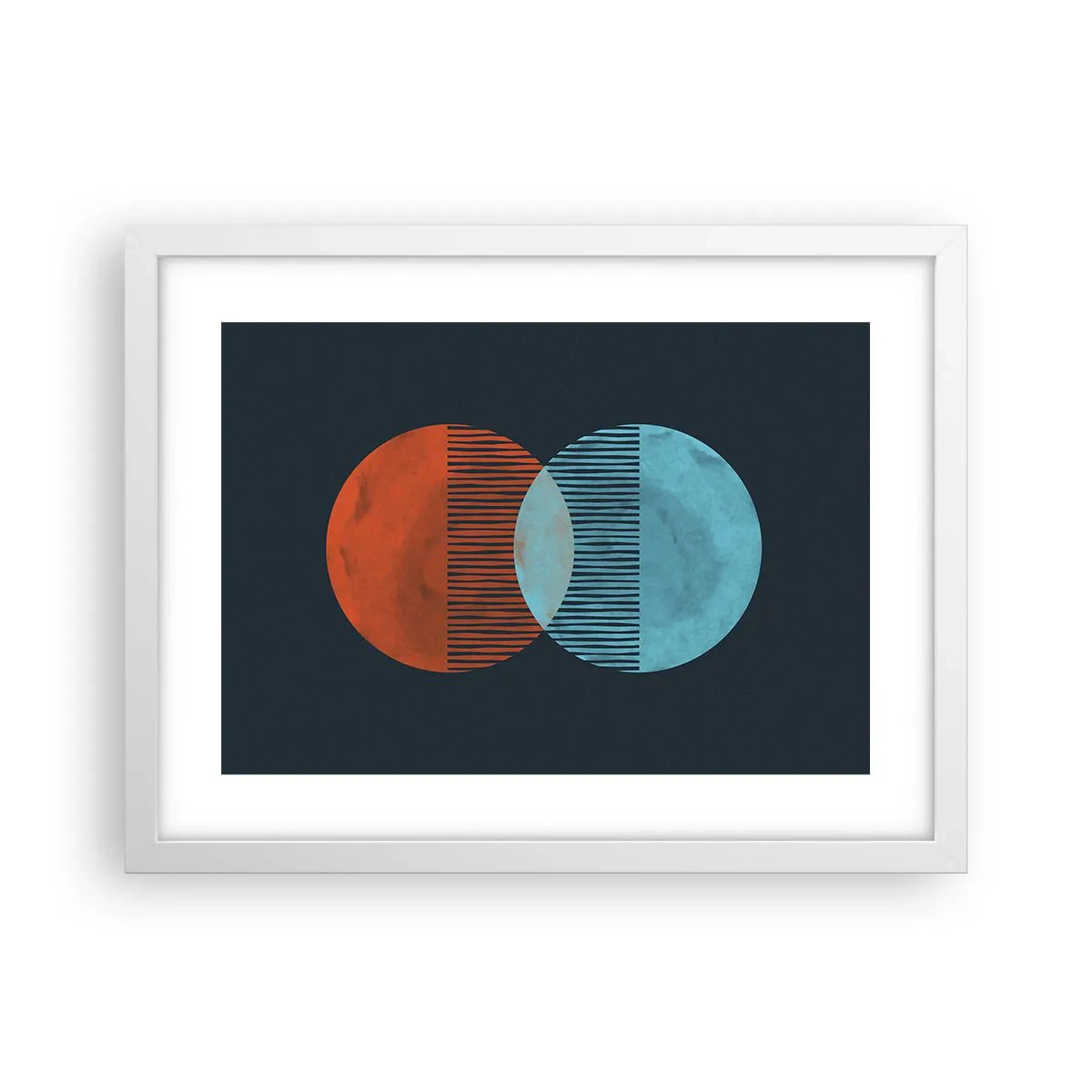 Plakát v bílém rámu - Astronomická fantazie - 40x30 cm