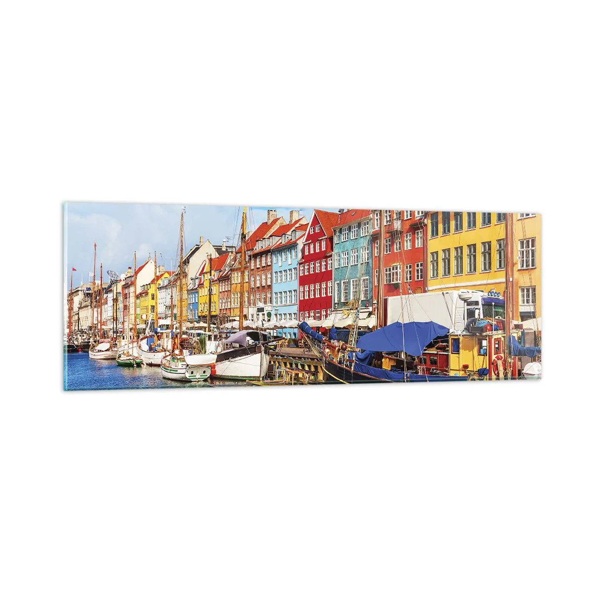 Obraz na skle - Radostné nábřeží - 90x30 cm