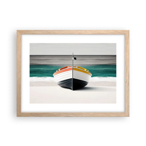 Plakát v rámu světlý dub - Na správném místě - 40x30 cm