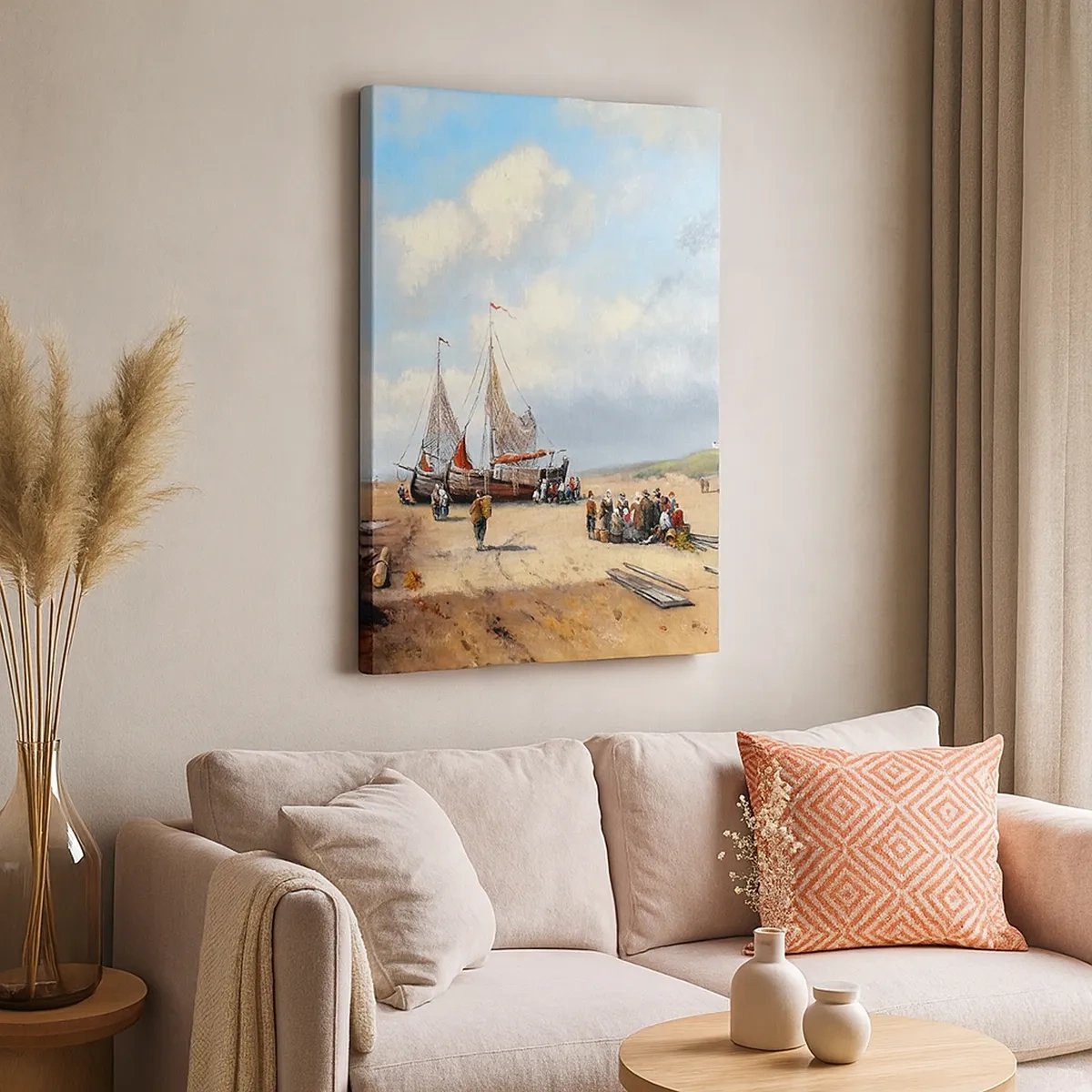 Obraz na plátně - Po úspěšném rybolovu - 50x70 cm