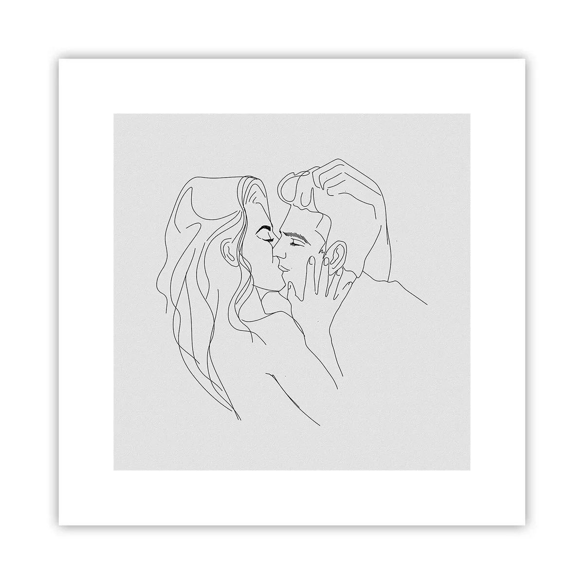 Plakát - Jedním tahem - 30x30 cm