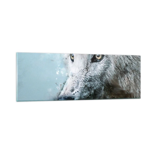 Obraz na skle - Seznamte se s vlčí duší - 90x30 cm
