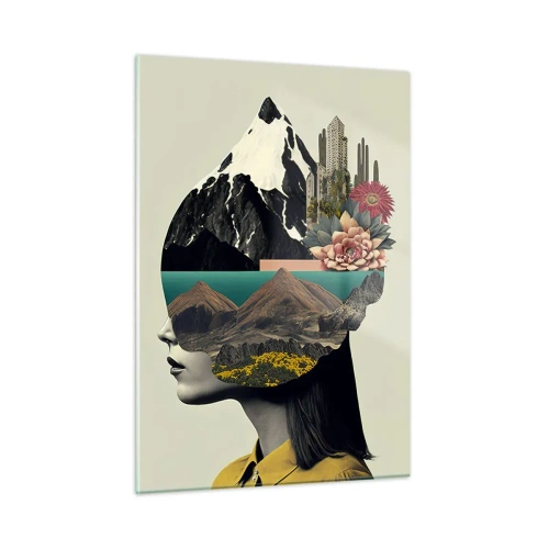 Obraz na skle - Žena – vždy tajemství - 50x70 cm