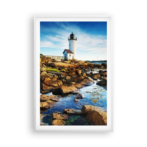 Plakát v bílém rámu - Vraťte se šťastně, čekám - 61x91 cm