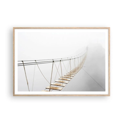 Plakát v rámu světlý dub - Kam vás zavede? - 100x70 cm