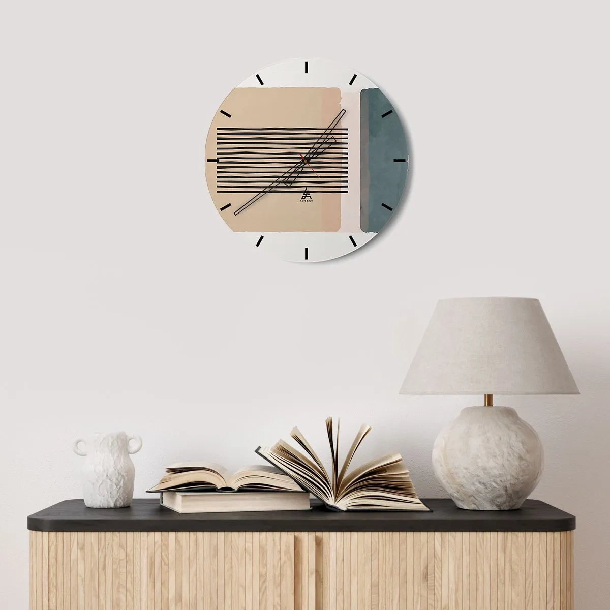 Nástěnné hodiny - Květiny v anglickém stylu v odstínech bílé, růžové a fialové - 30x30cm - Všechno v pořádku - Moderní nástěnná dekorace do obývacího pokoje, kuchyně a ložnice ARTTOR