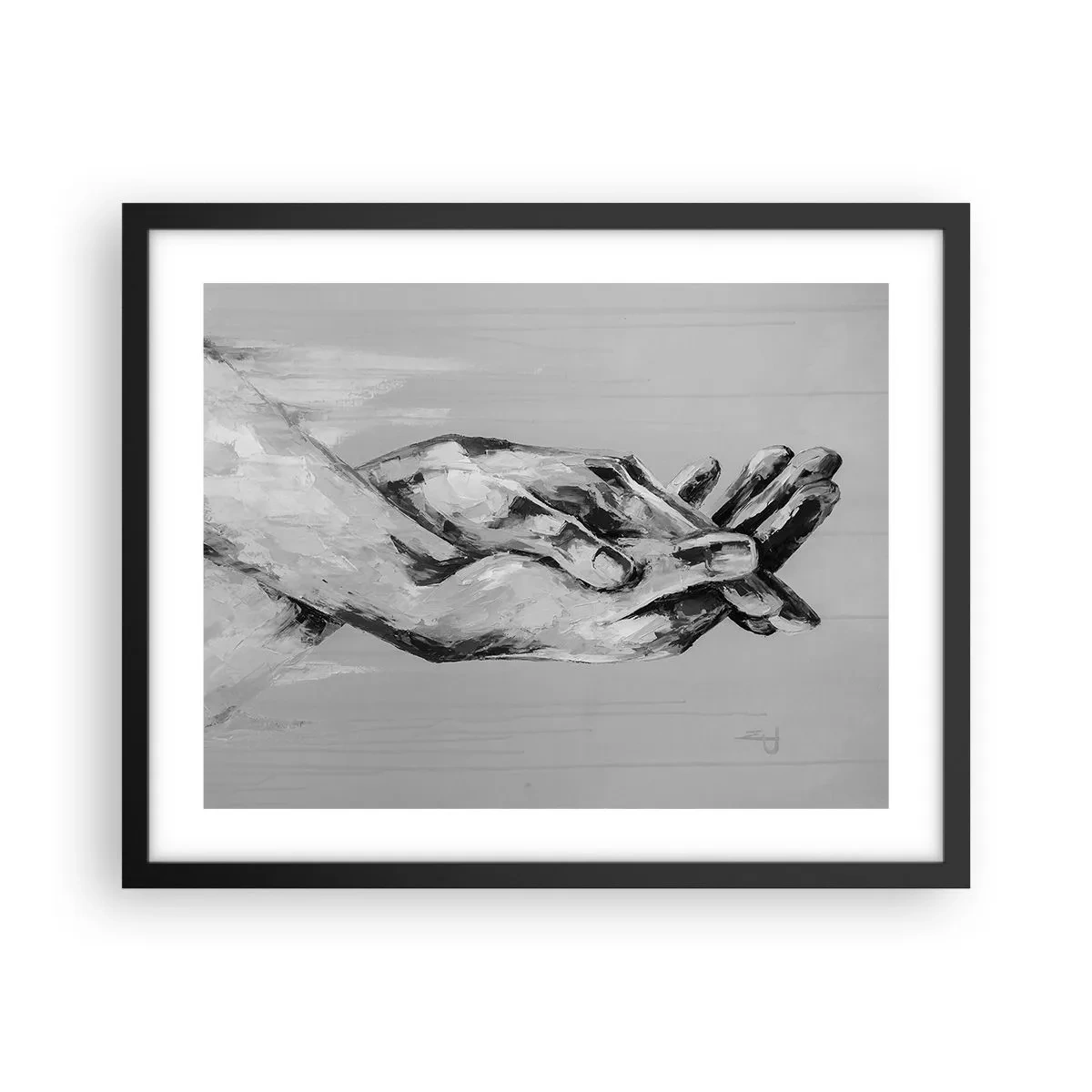 Plakát v černém rámu - Začátek… - 50x40 cm