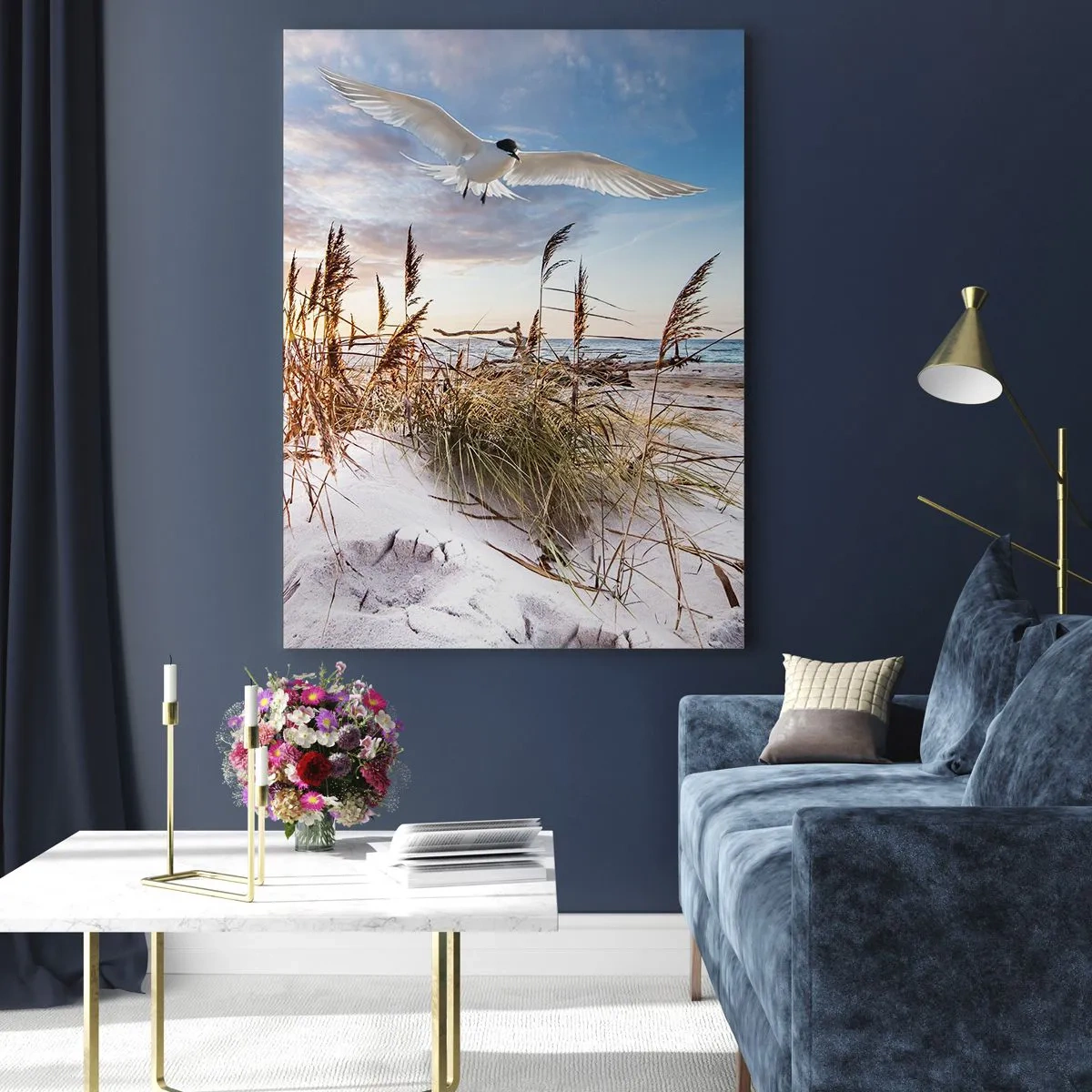 Obraz na skle - Vítr od moře - 50x70 cm