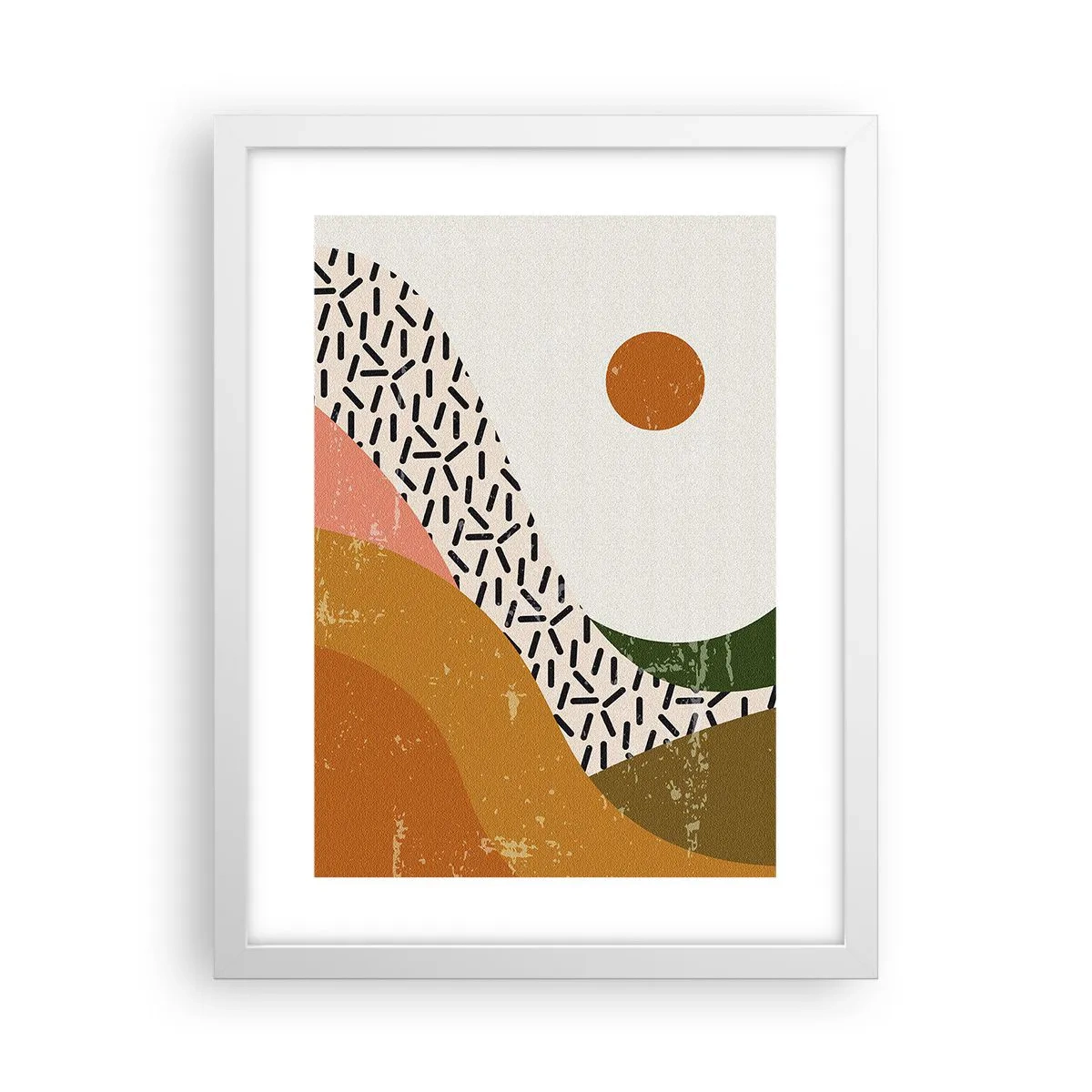 Plakát v bílém rámu - Sluneční abstrakce - 30x40 cm