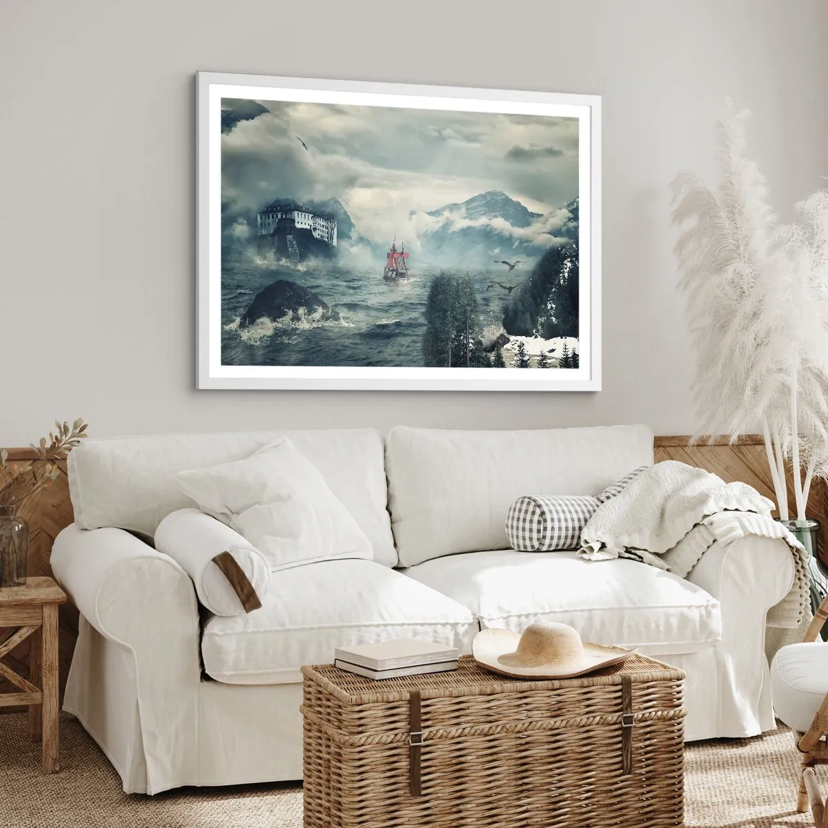 Plakát v bílém rámu - V kouzelných vodách - 91x61 cm