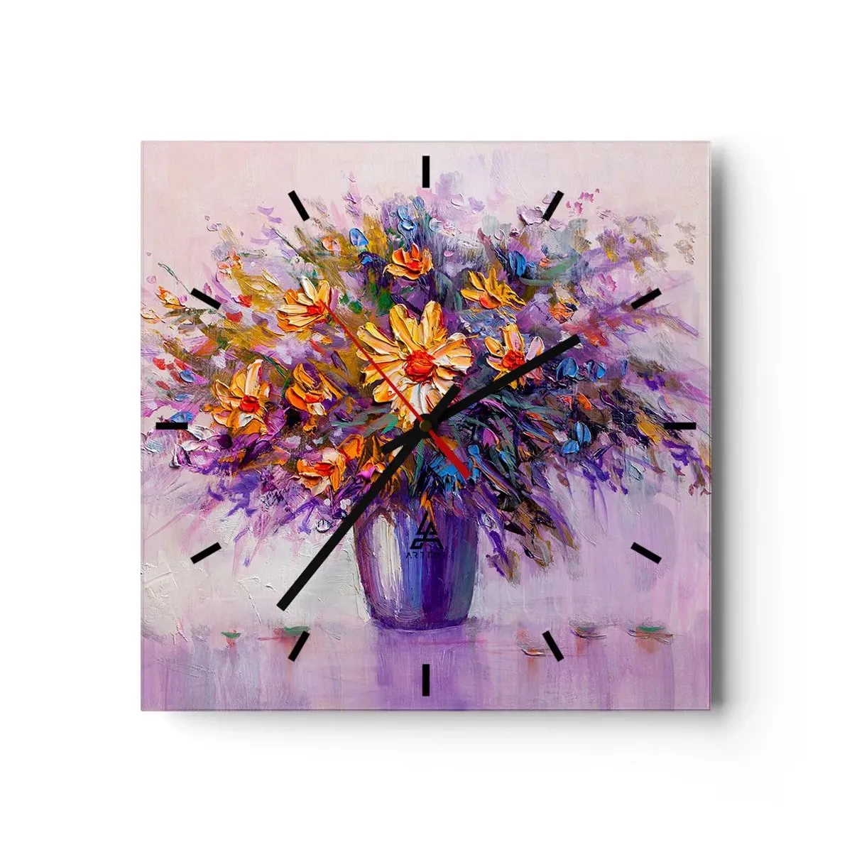 Nástěnné hodiny - Sladce voní, sladce vypadá - 30x30 cm