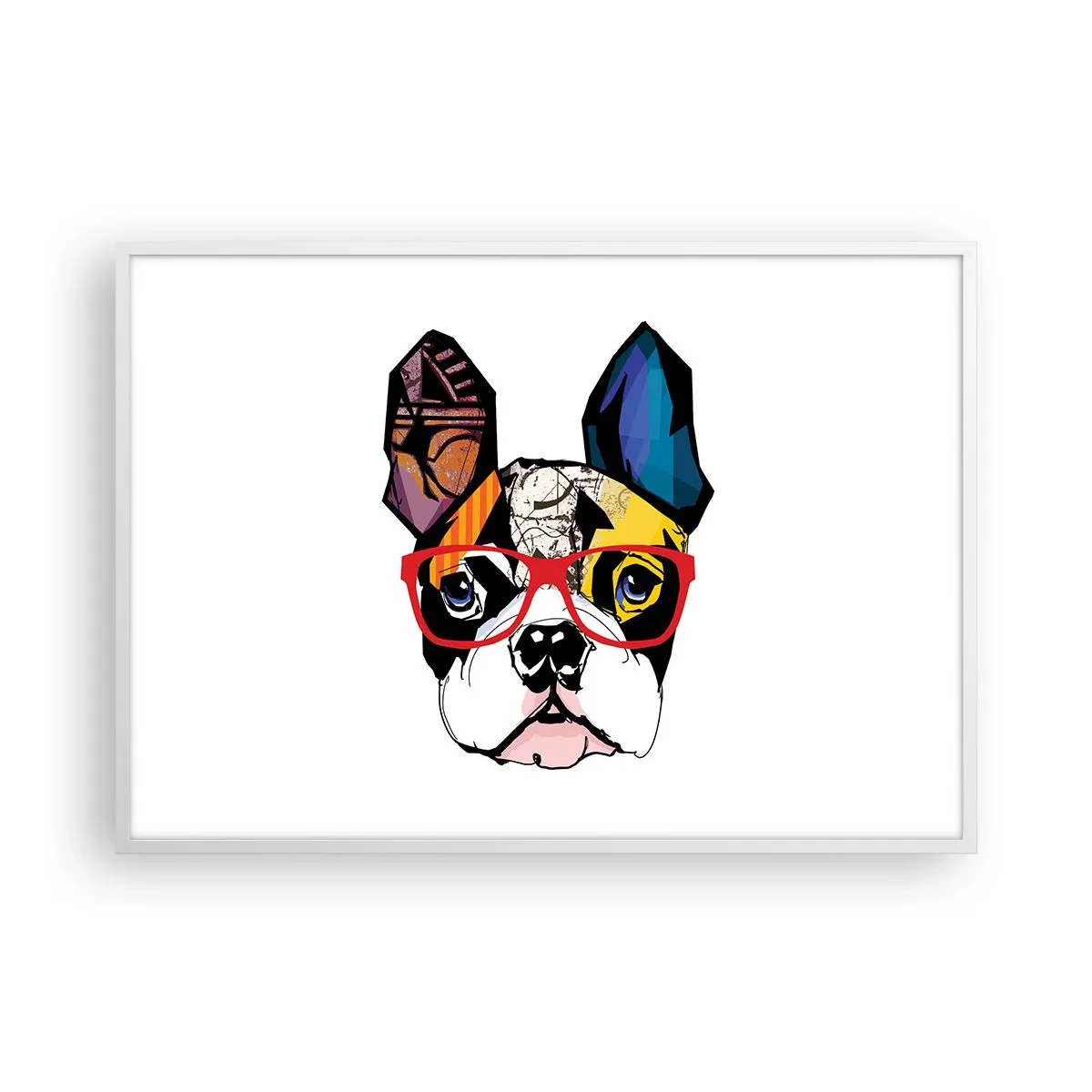 Plakát v bílém rámu - Intelektuál - 100x70 cm