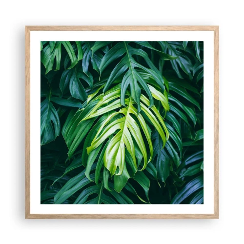 Plakát v rámu světlý dub - Ponořit se do svěžesti - 60x60 cm