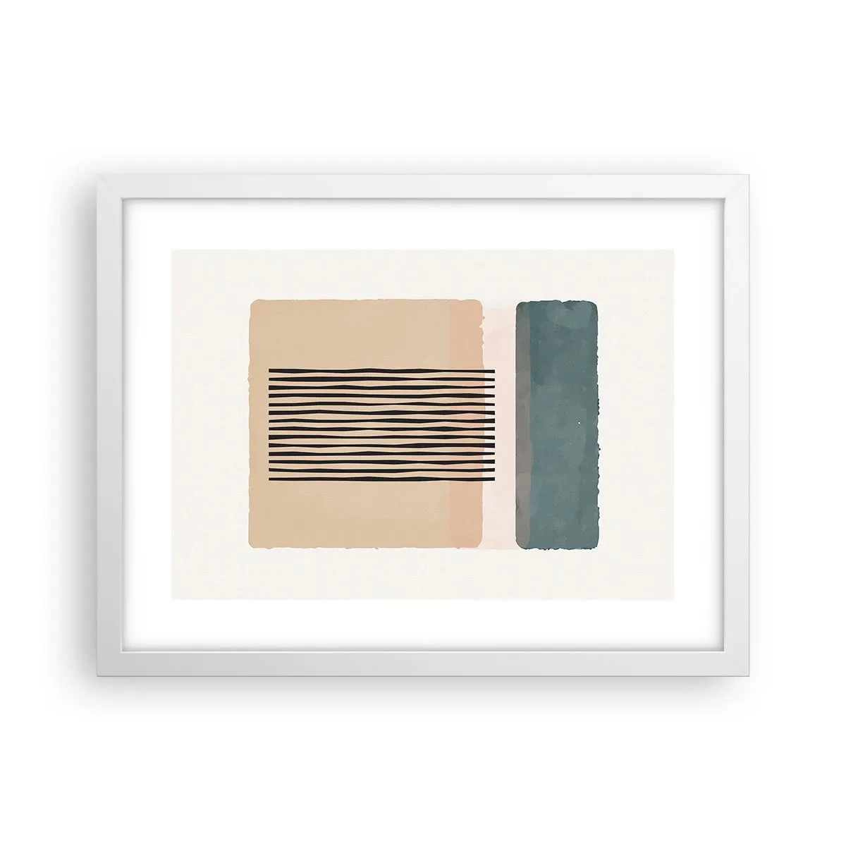 Plakát v bílém rámu - Všechno v pořádku - 40x30 cm