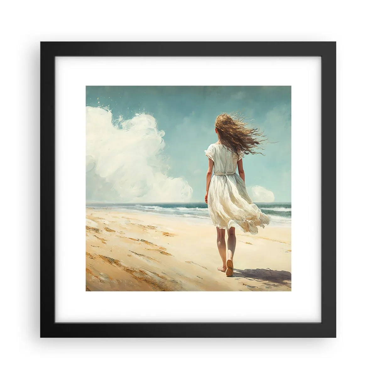 Plakát v černém rámu - Směrem k slunci a větru - 30x30 cm