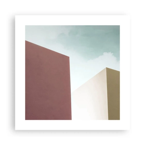 Plakát - Geometrie slunečného léta - 40x40 cm