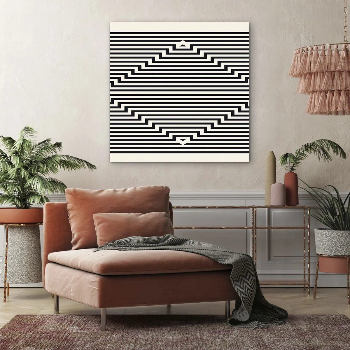 Obraz na plátně - Geometrická iluze - 30x30 cm