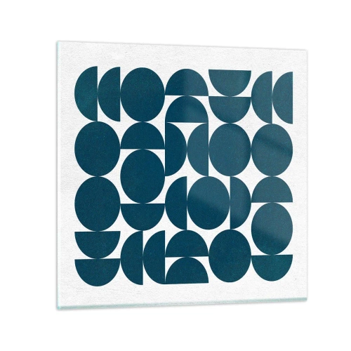 Obraz na skle - Kruhy a půlkruhy - 60x60 cm