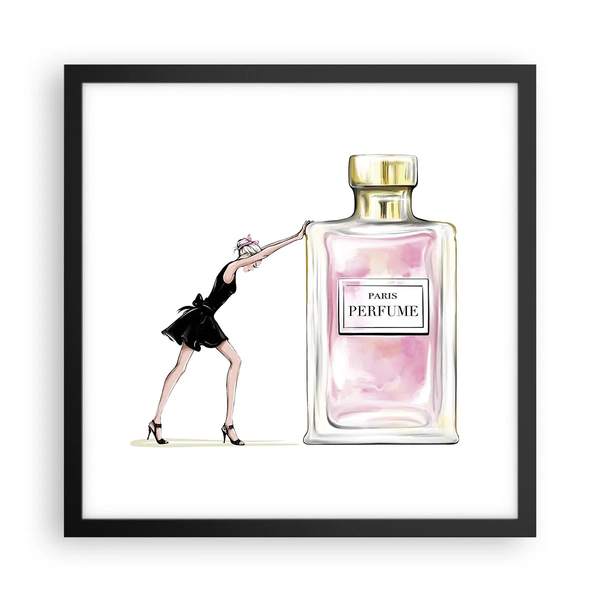 Plakát v černém rámu - Podstata ženskosti - 40x40 cm