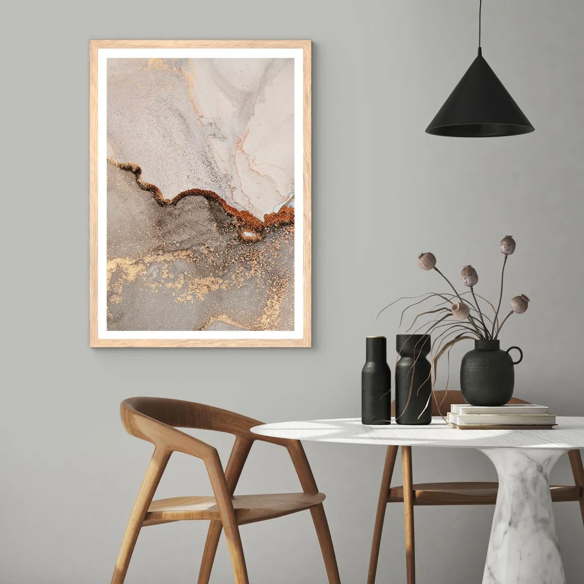 Plakát v rámu světlý dub - Na hranici barev - 61x91 cm