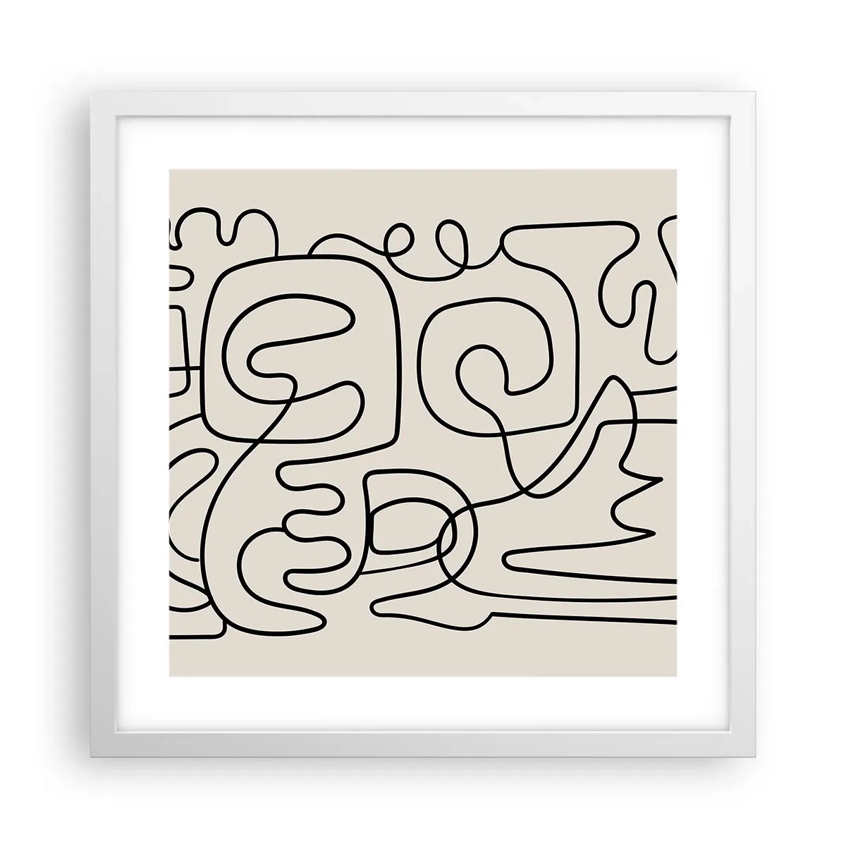 Plakát v bílém rámu - Podle stopy - 40x40 cm