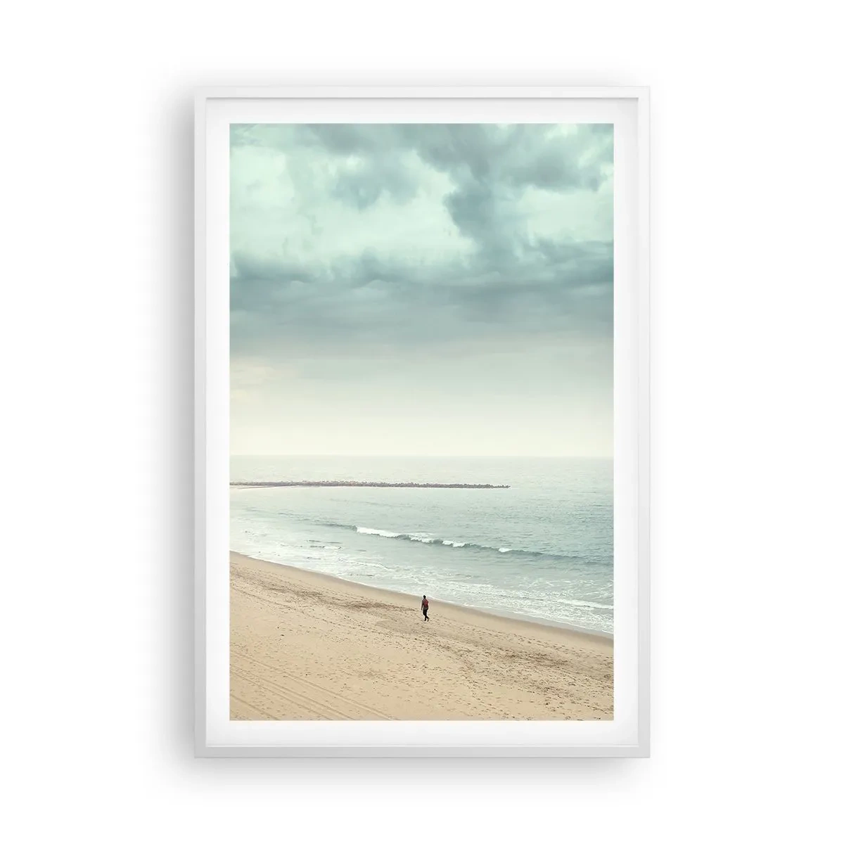 Plakát v bílém rámu - Hledám klid - 61x91 cm