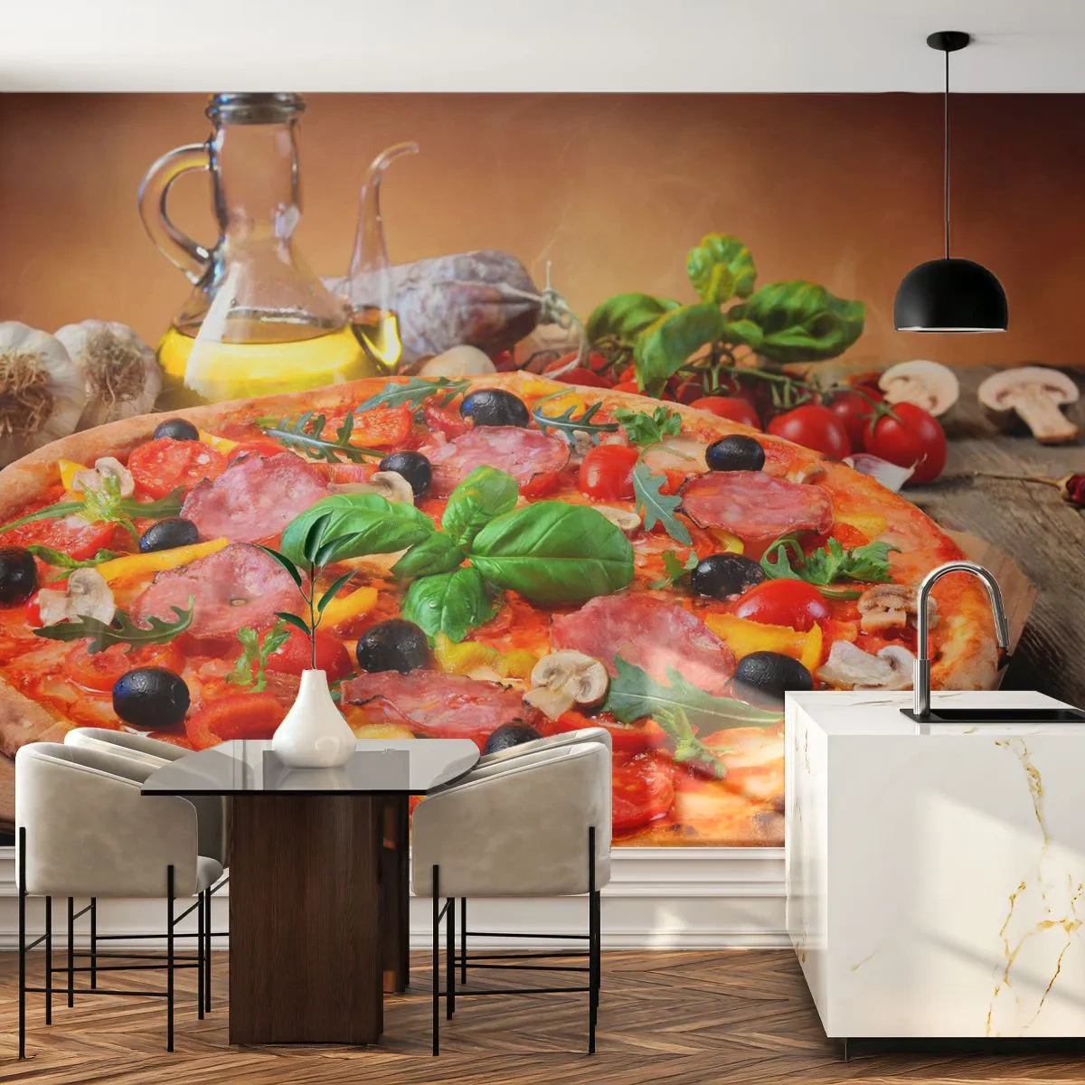Fototapeta Samolepicí Deluxe Sticker - Se skutečně italskou chutí - Gastronomie, Pizza, Itálie - 250x175 cm