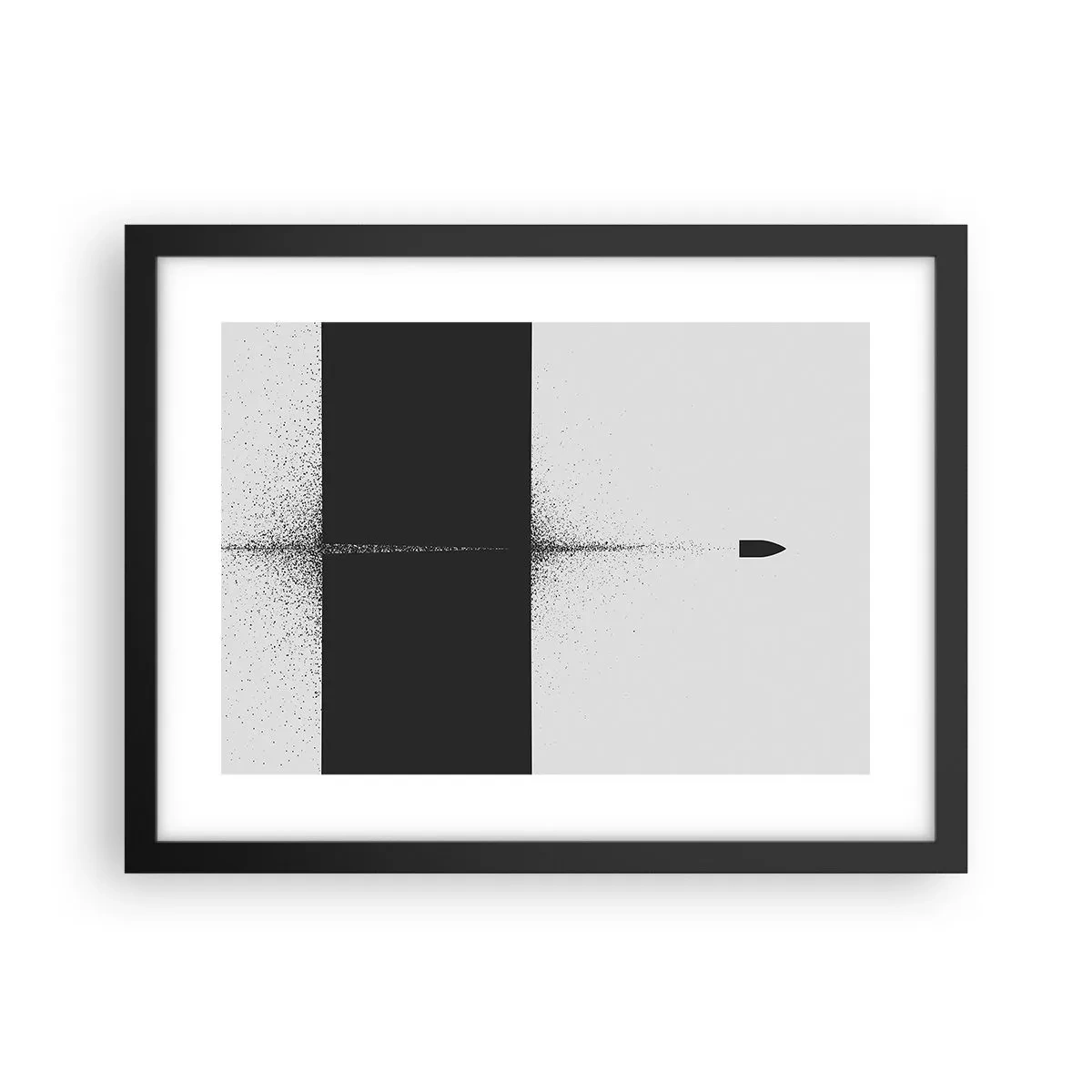 Plakát v černém rámu - Přímo k cílu - 40x30 cm
