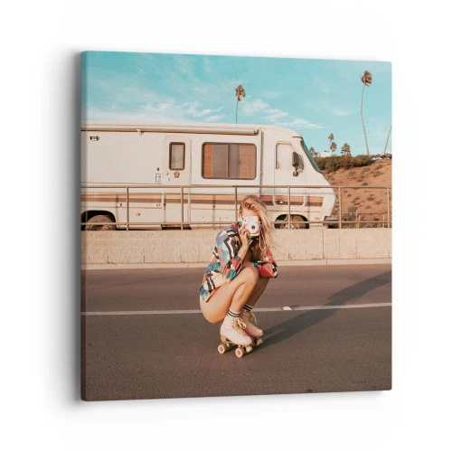 Obraz na plátně - Usmějte se! - 40x40 cm