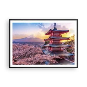 Plakát v černém rámu - Podstata japonského ducha - 100x70 cm