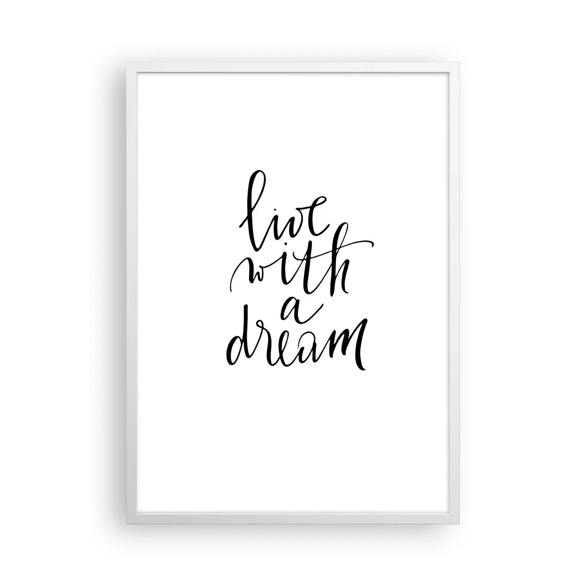 Plakát v bílém rámu - Of course - 50x70 cm