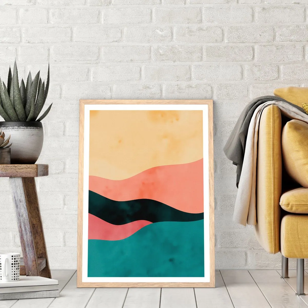 Plakát v rámu světlý dub - Kompatibilní nesoulad - 70x100 cm