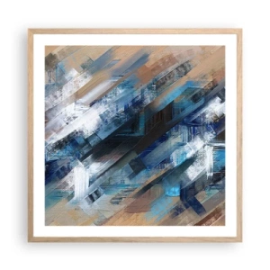 Plakát v rámu světlý dub - Na modrém úkosu - 60x60 cm