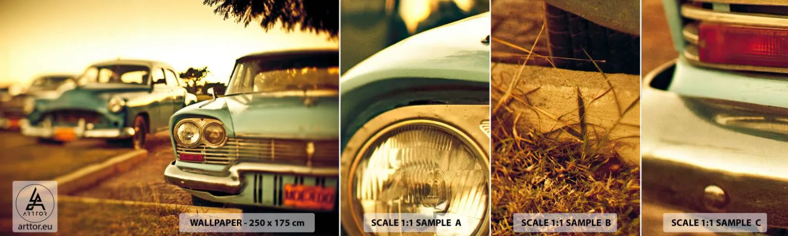 Vzor Fototapety Samolepicí Deluxe Sticker - Počkáme, uvidíme - Auto, Kuba, Automobilový průmysl - 100x30 cm