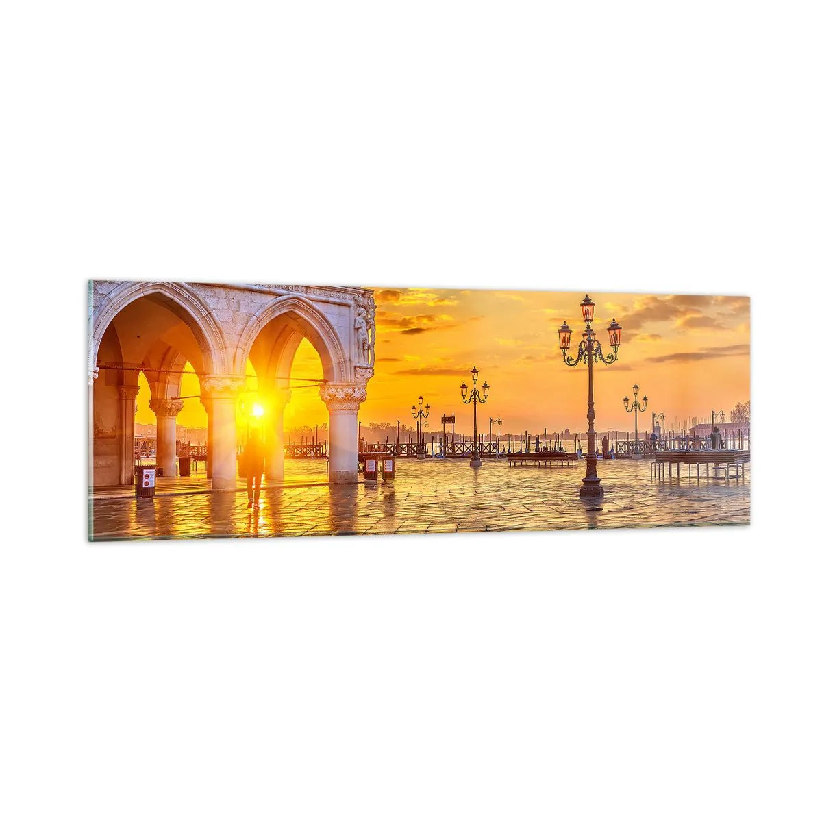 Obraz na skle - Kde jsou všichni? - 90x30 cm