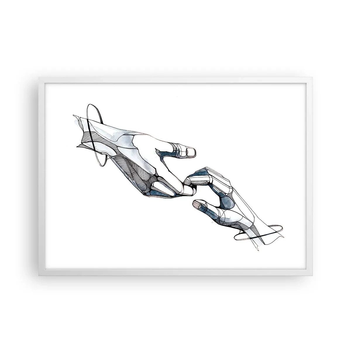 Plakát v bílém rámu - Dobré gesto - 70x50 cm