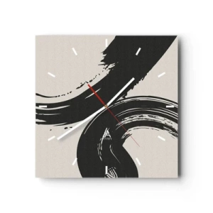 Nástěnné hodiny - Rozmáchle a dokola - 40x40 cm