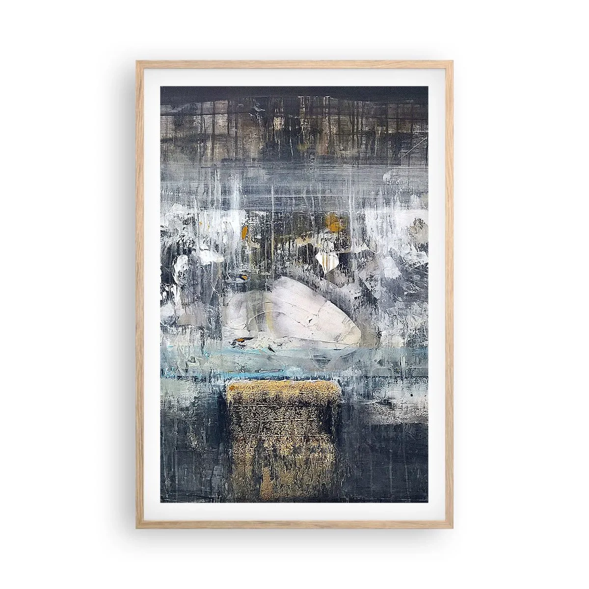 Plakát v rámu světlý dub - Jako na ledě, tak i na hroudě - 61x91 cm