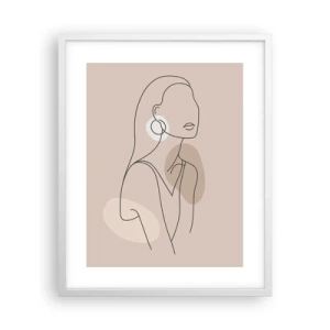 Plakát v bílém rámu - Dívčí ikona - 40x50 cm