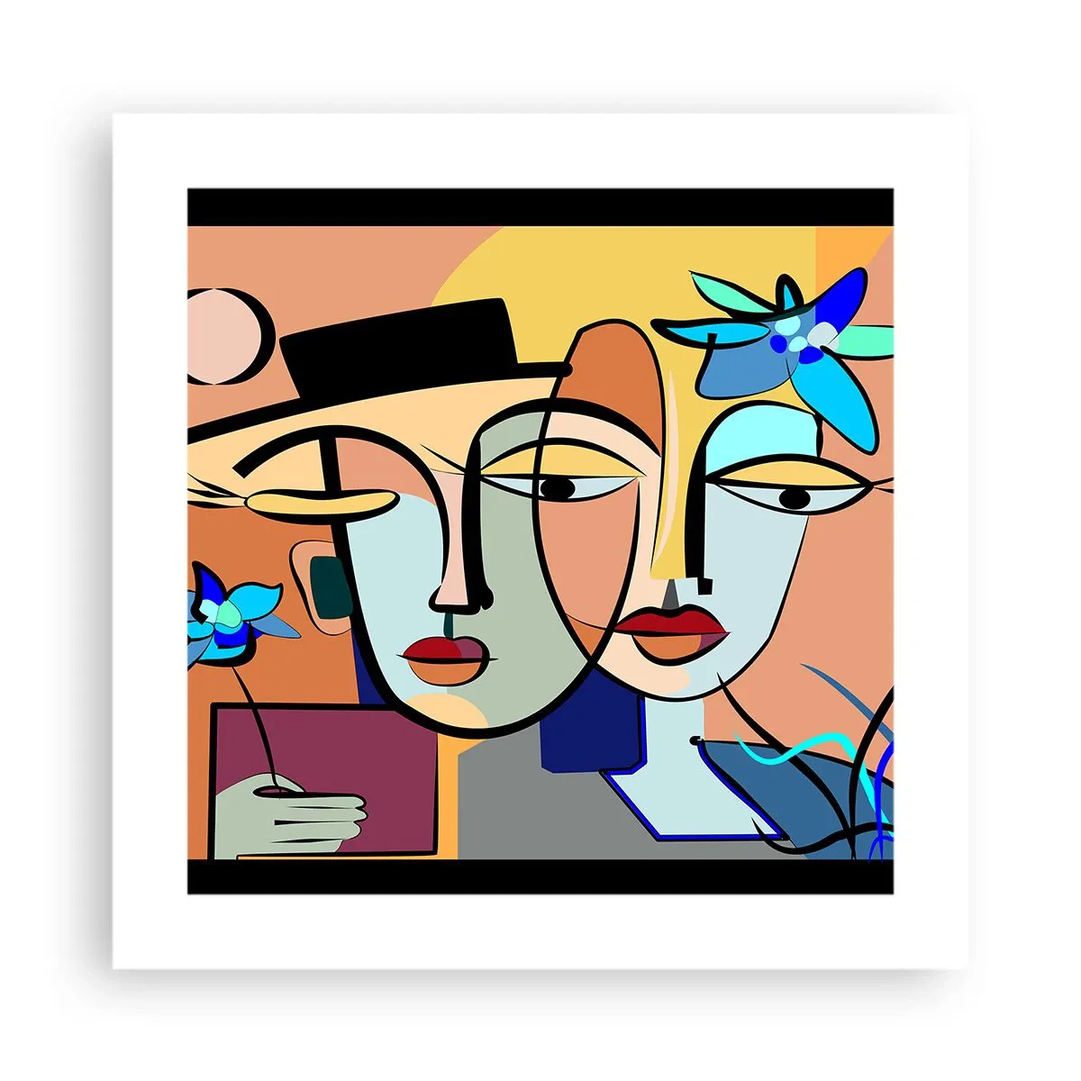 Plakát - Picassovo randez vous - 40x40 cm