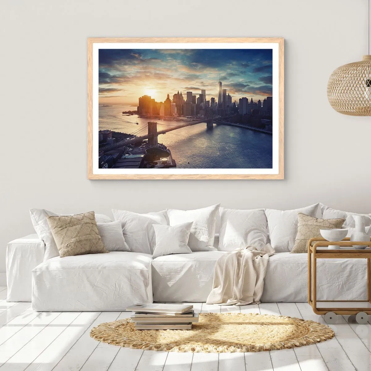 Plakát v rámu světlý dub - Pomník kultury Západu - 91x61 cm