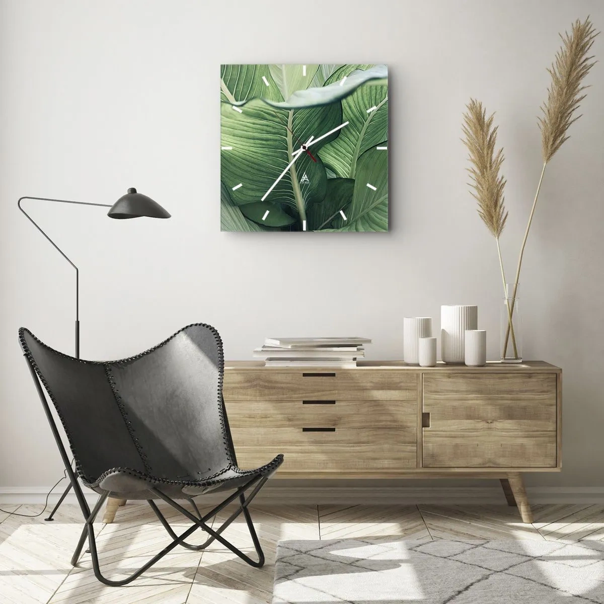 Nástěnné hodiny - Intenzivně zelený život - 30x30 cm