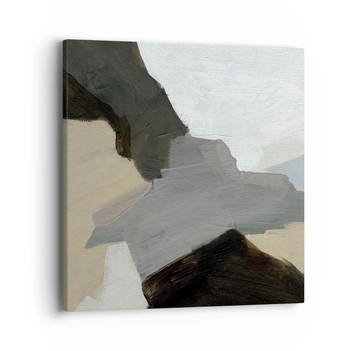 Obraz na plátně - Abstrakce: křižovatka šedi - 40x40 cm