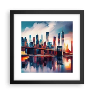 Plakát v černém rámu - Famózní New York - 30x30 cm